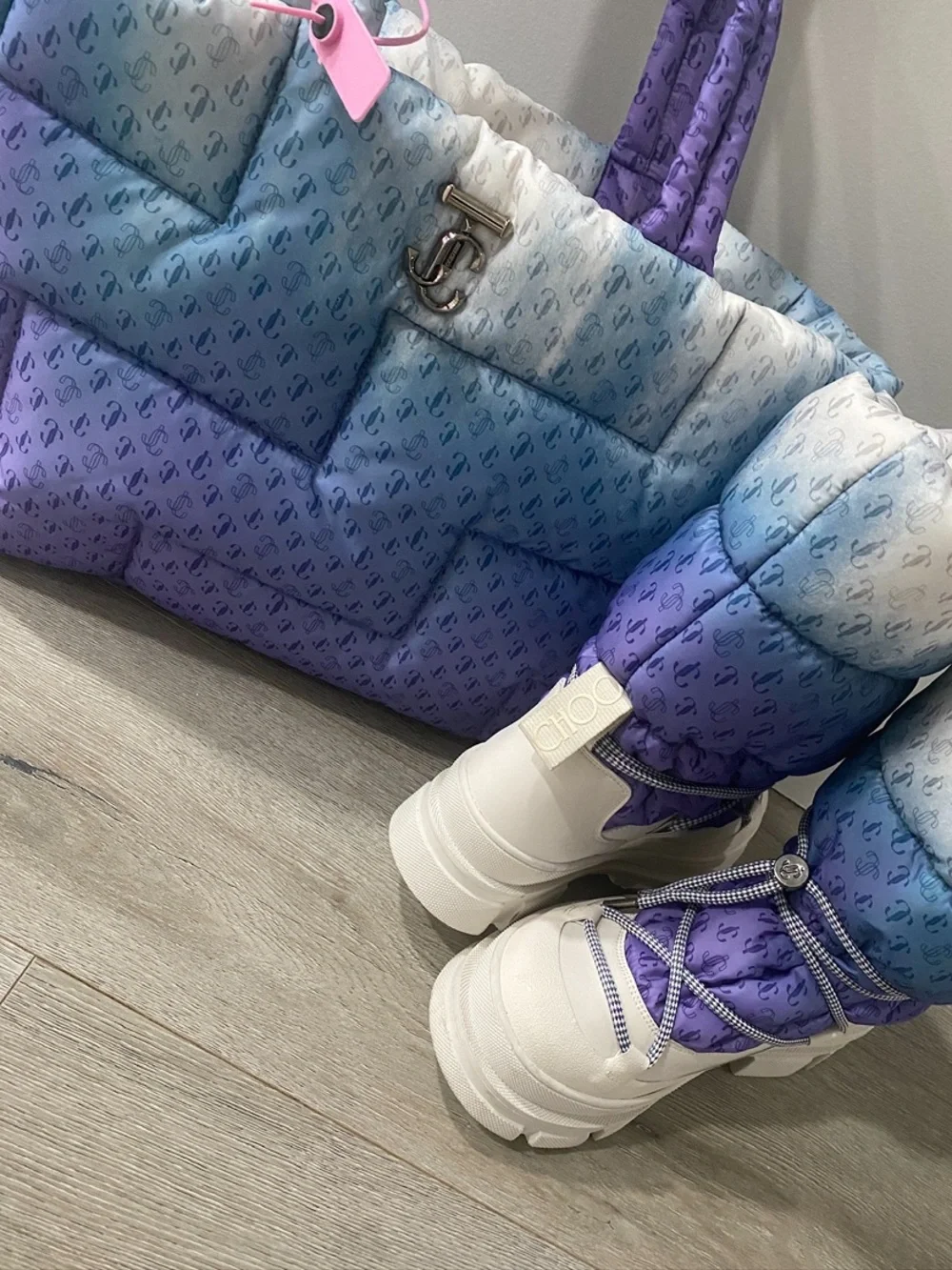 Jimmy choo womans  Blue-Purple Puffer Snow Boots